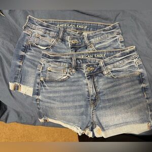 2 pair - American Eagle Light Blue Denim Shorts